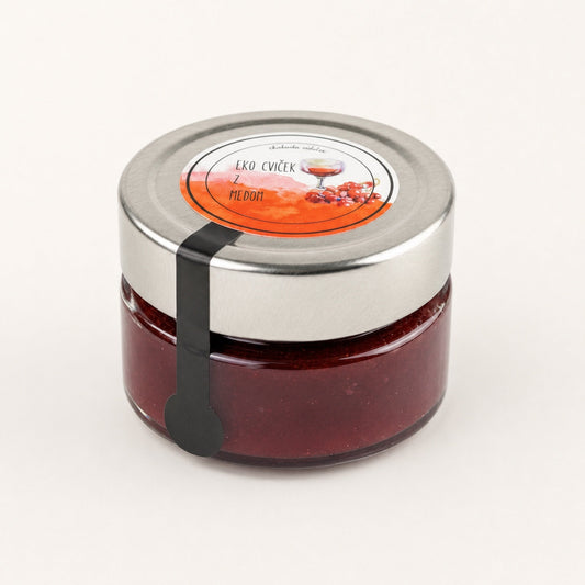 EKO cviček z medom – 125 g kozarec